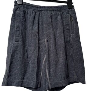 lululemon athletica Men's Charcoal Herringbone Flat-Front Shorts